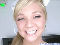 Innocent and innocent golden-haired legal age teenager gets face fucked and throated by beefing penis, then gets her taut snatch pounded until this babe jerks out a jism flow by hand.
